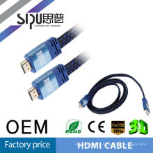 SIPU high quality Gold Plated flat HDMI cable 1.4v supporting 4k,3d and Ethernet with nylon shield with Iron Moulded